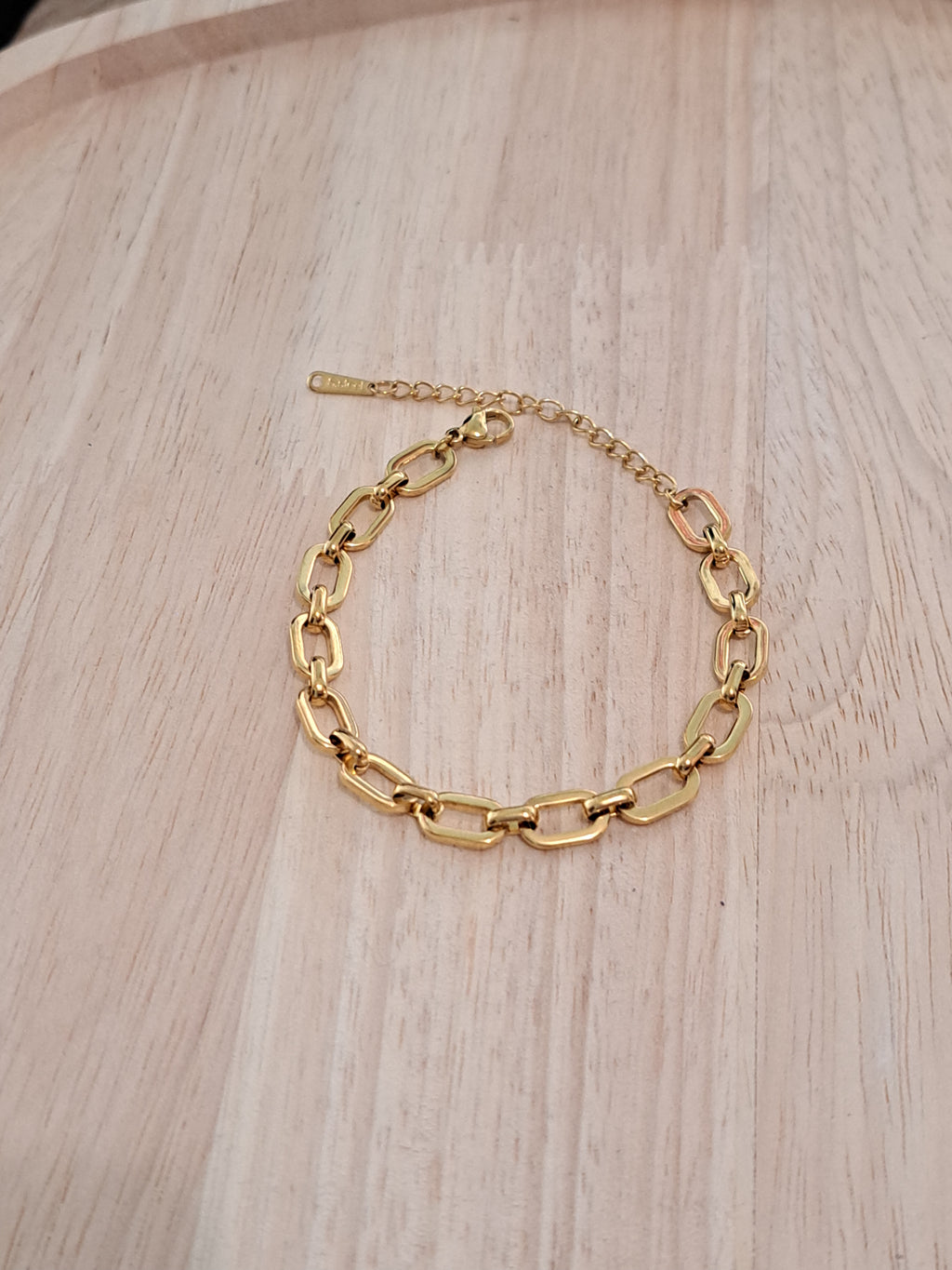 Bracelet doré maillons rectangulaires