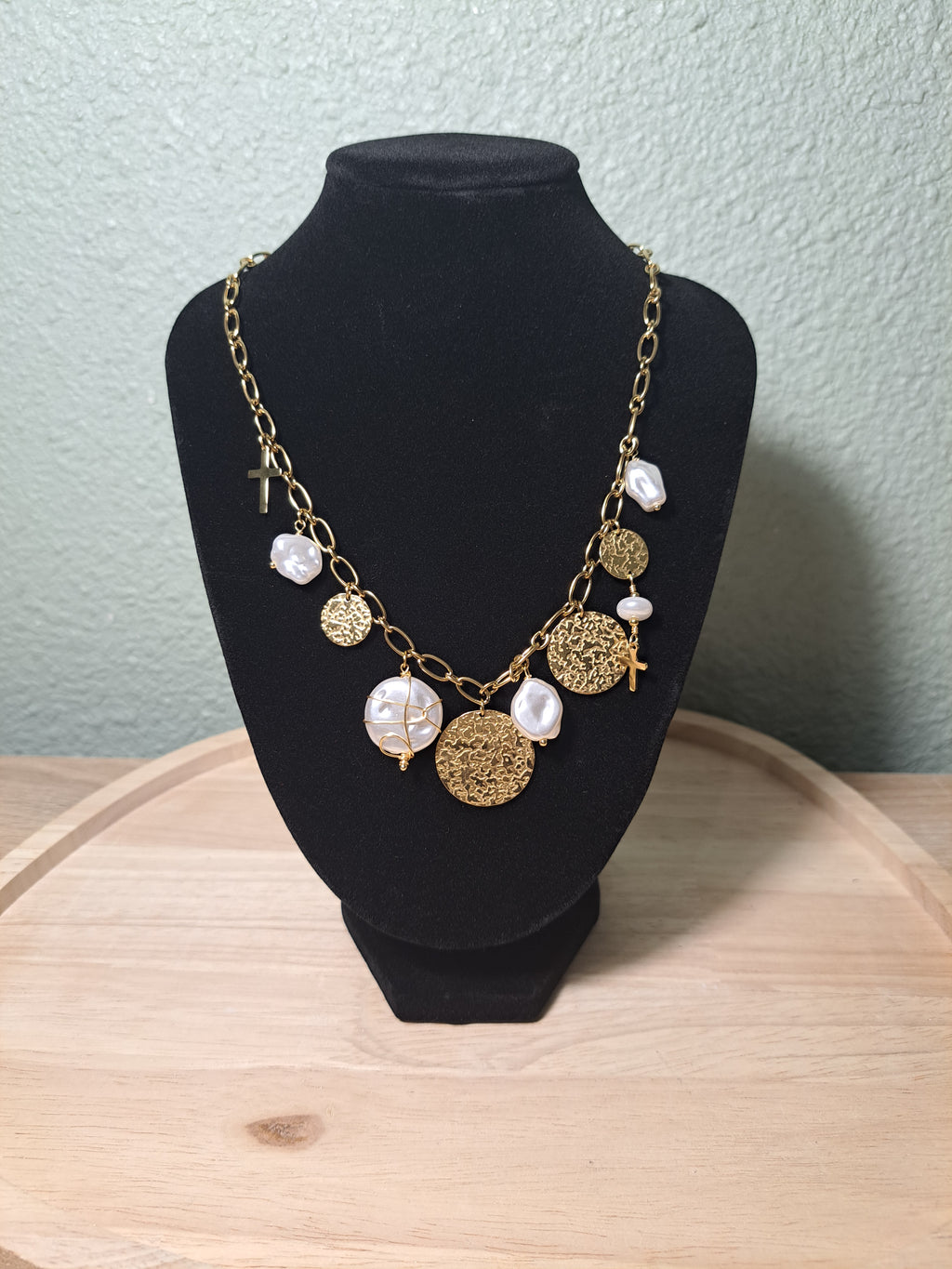 Collier Médaillons & Perles Baroques