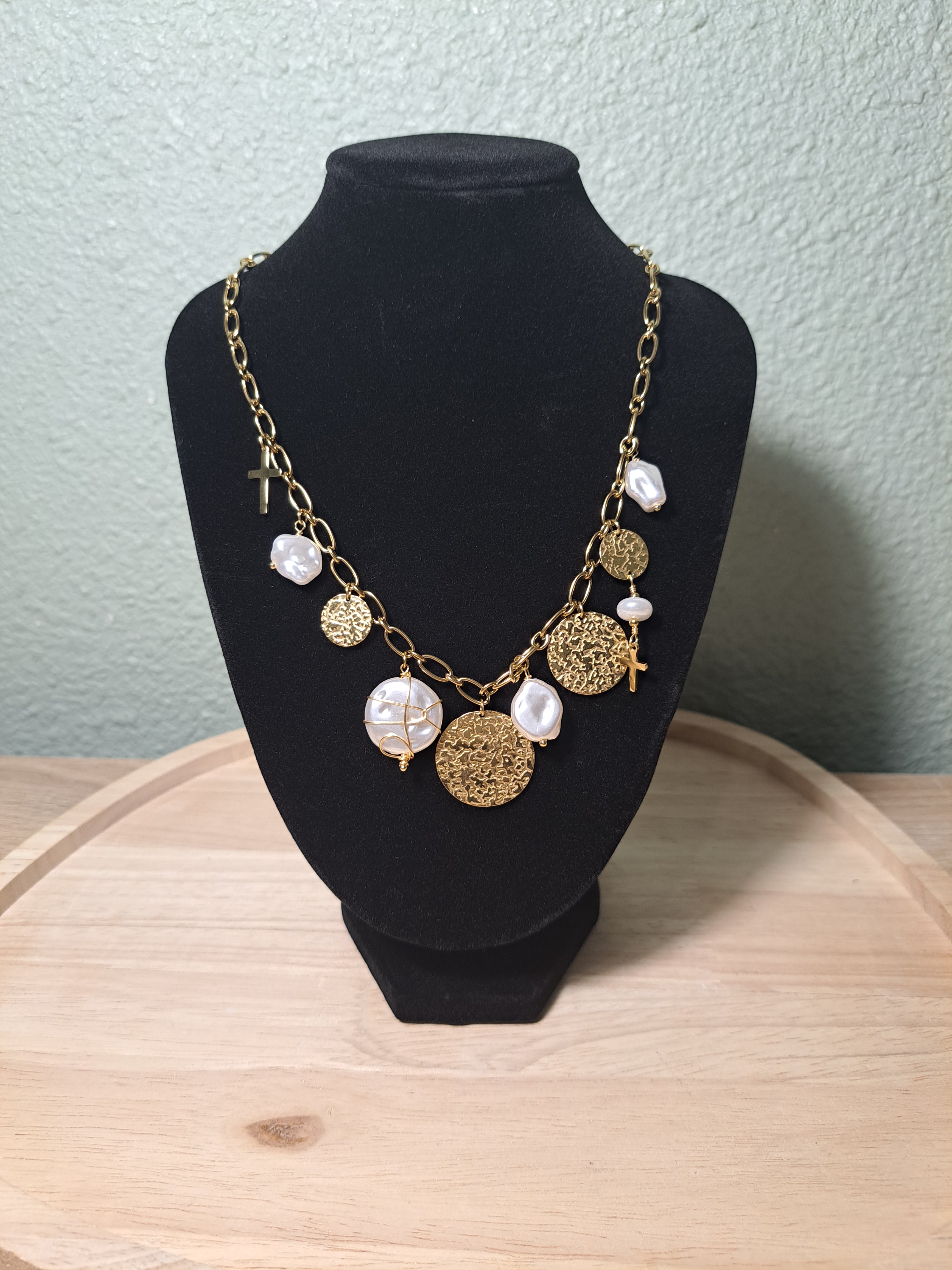 Collier Médaillons & Perles Baroques