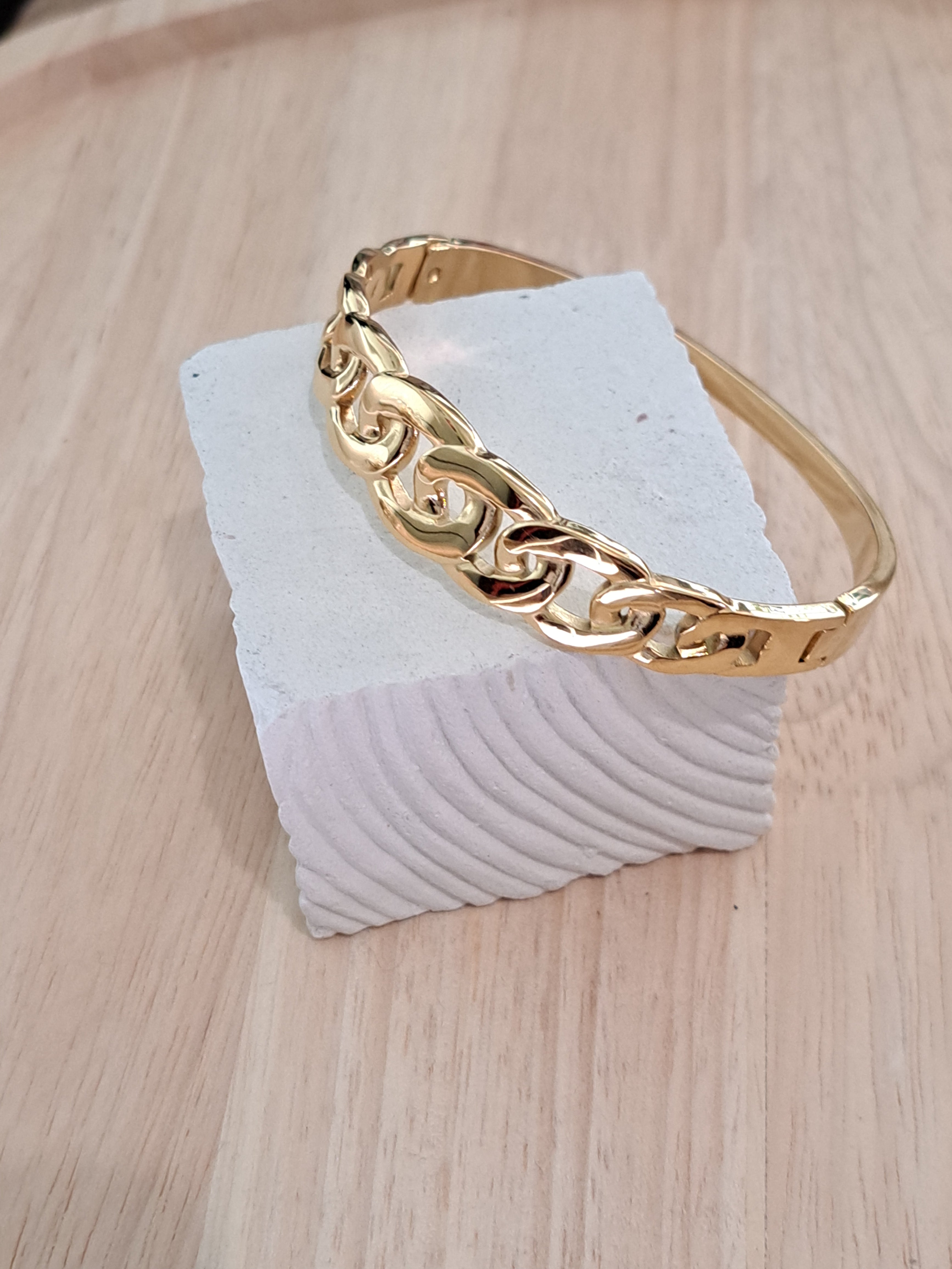 Bracelet jonc maille gourmette