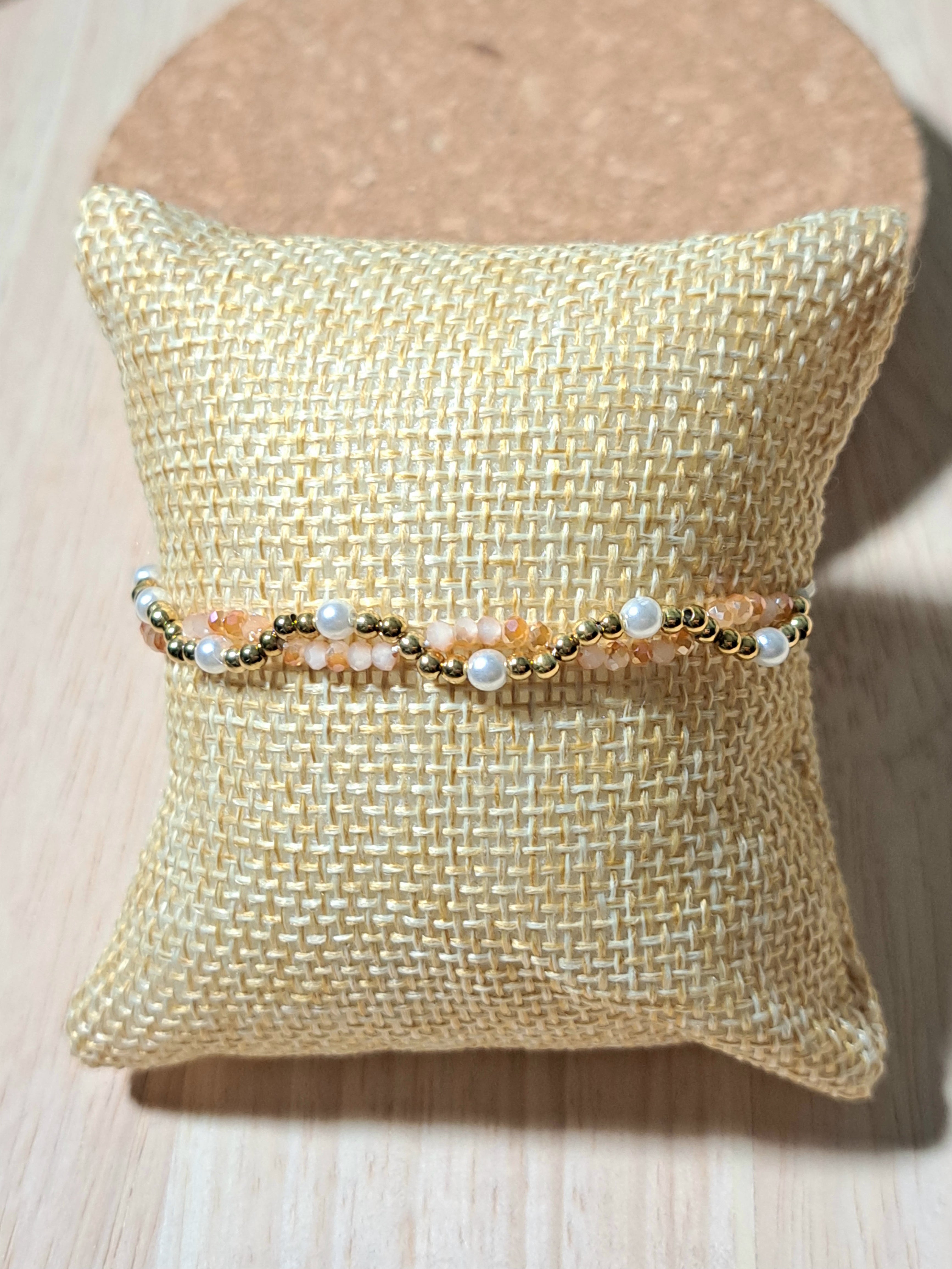 Bracelet doré et perles – Style bohème chic