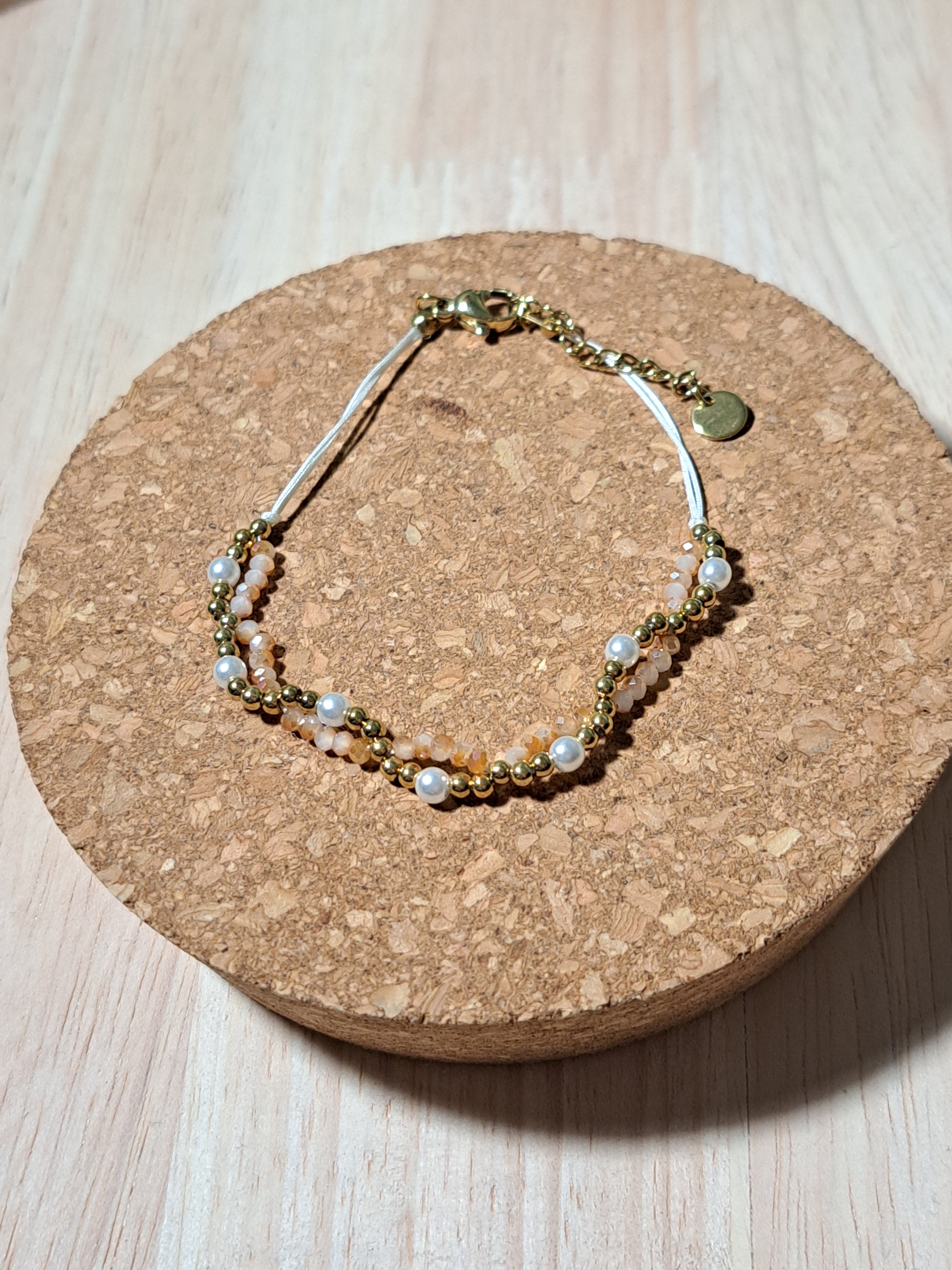 Bracelet doré et perles – Style bohème chic