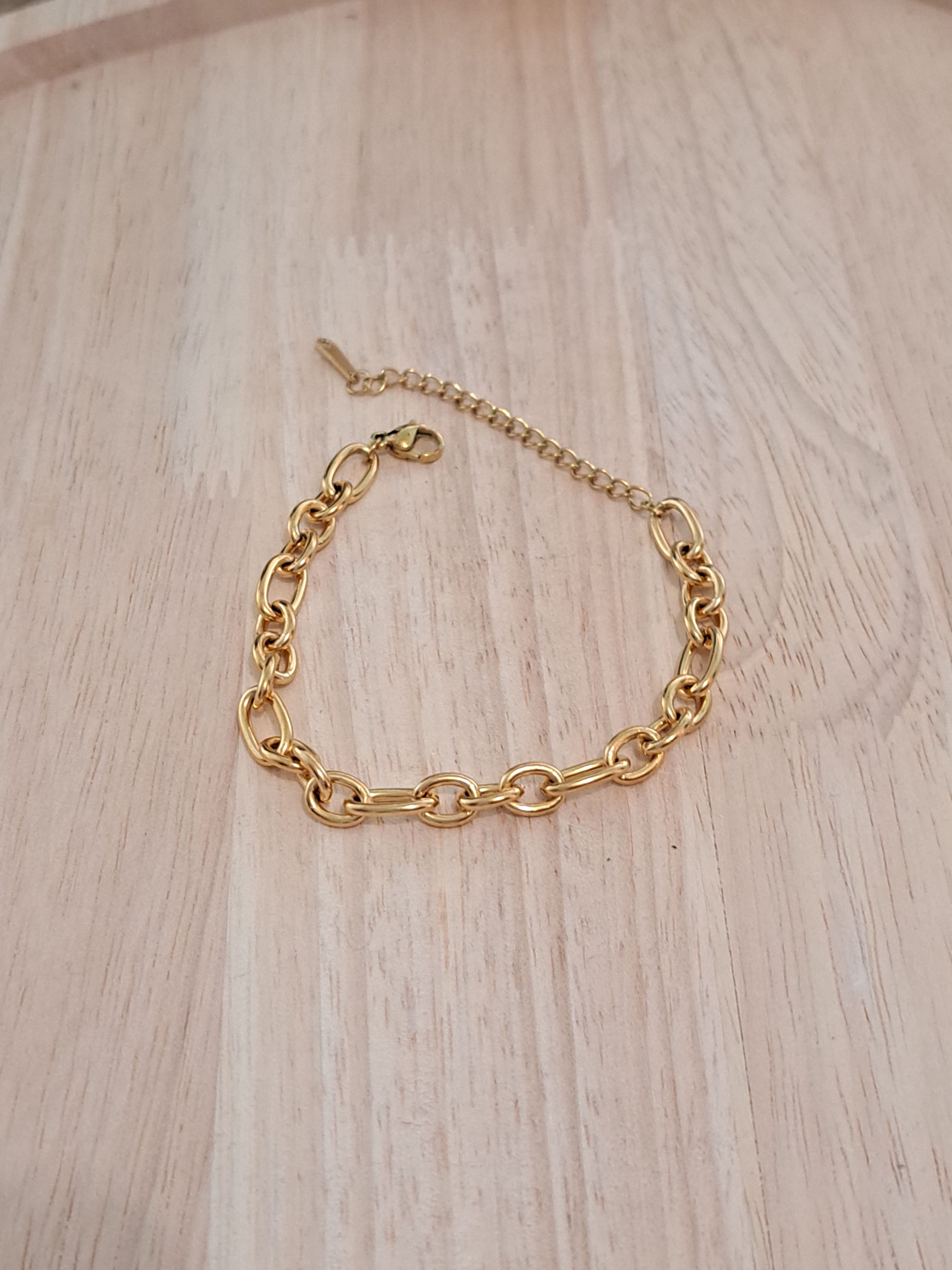 Bracelet doré maillons ovales