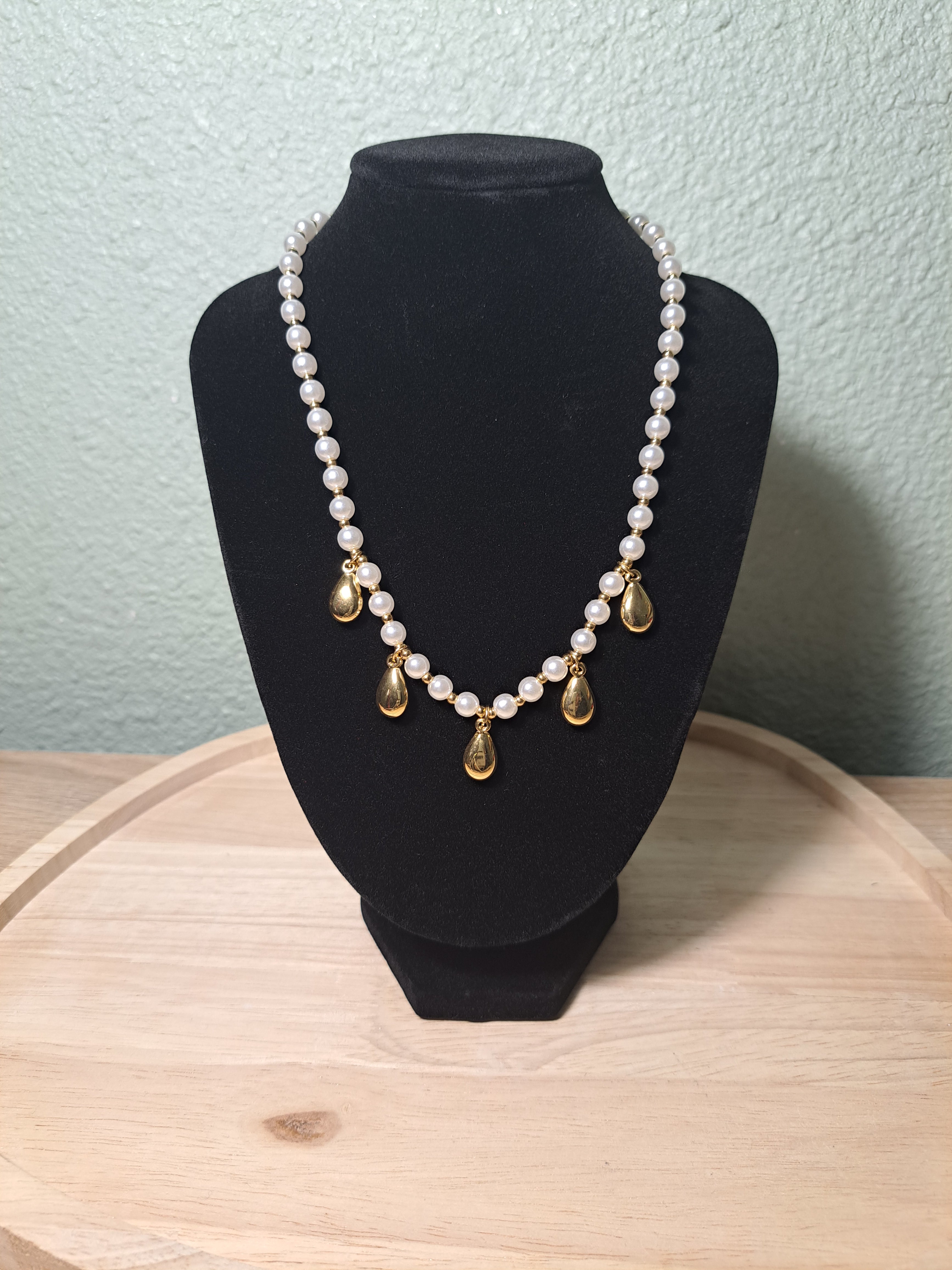 Collier Perles & Pampilles Dorées