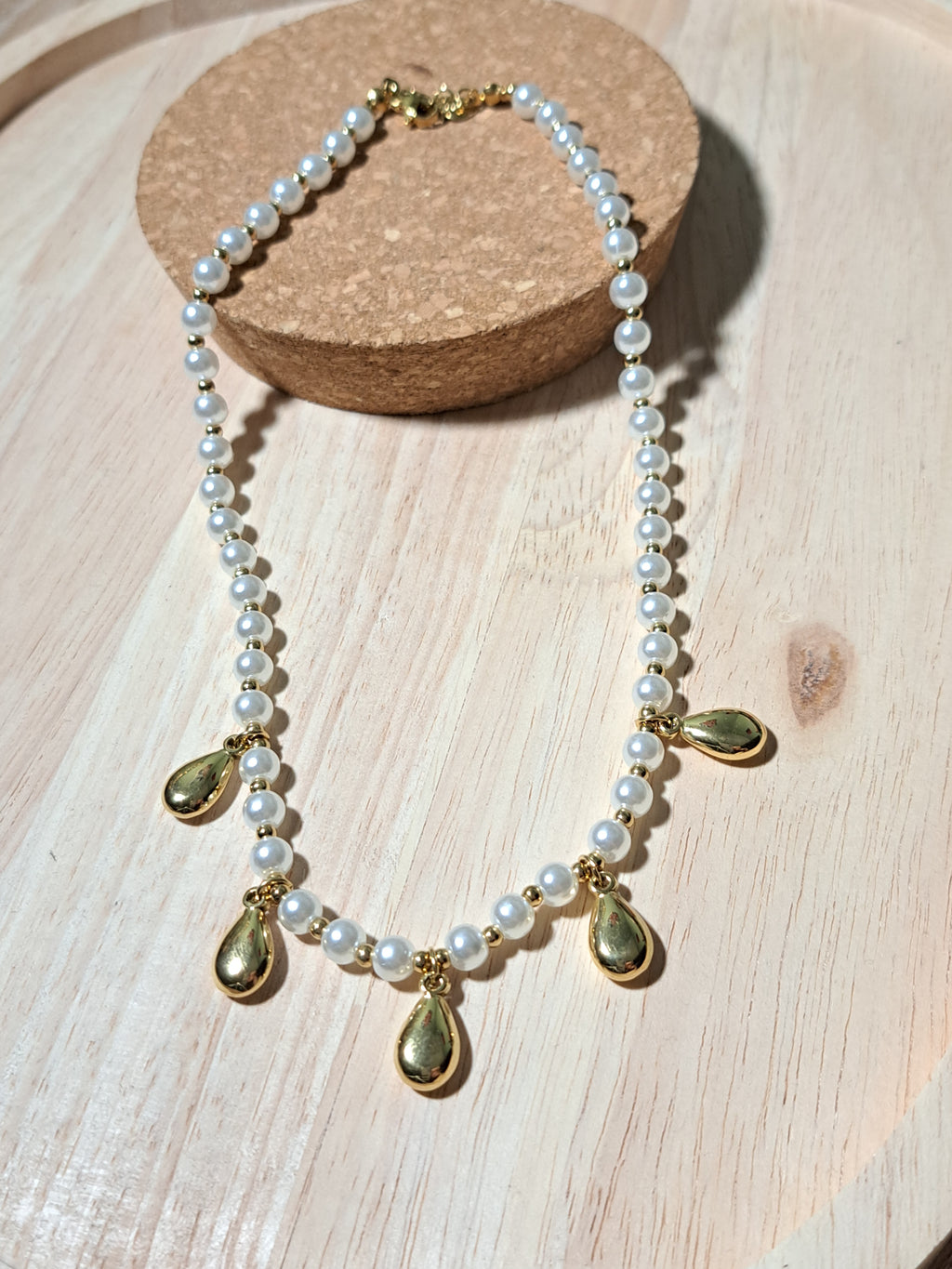 Collier Perles & Pampilles Dorées